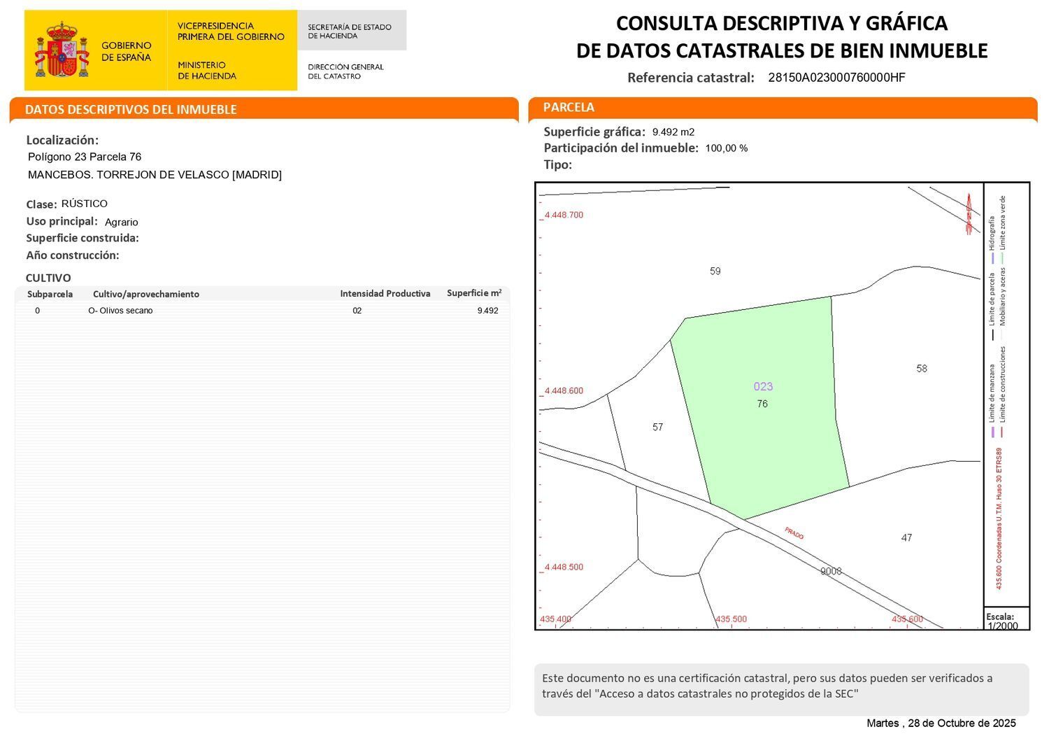 Suelo en venta, Torrejón de Velasco