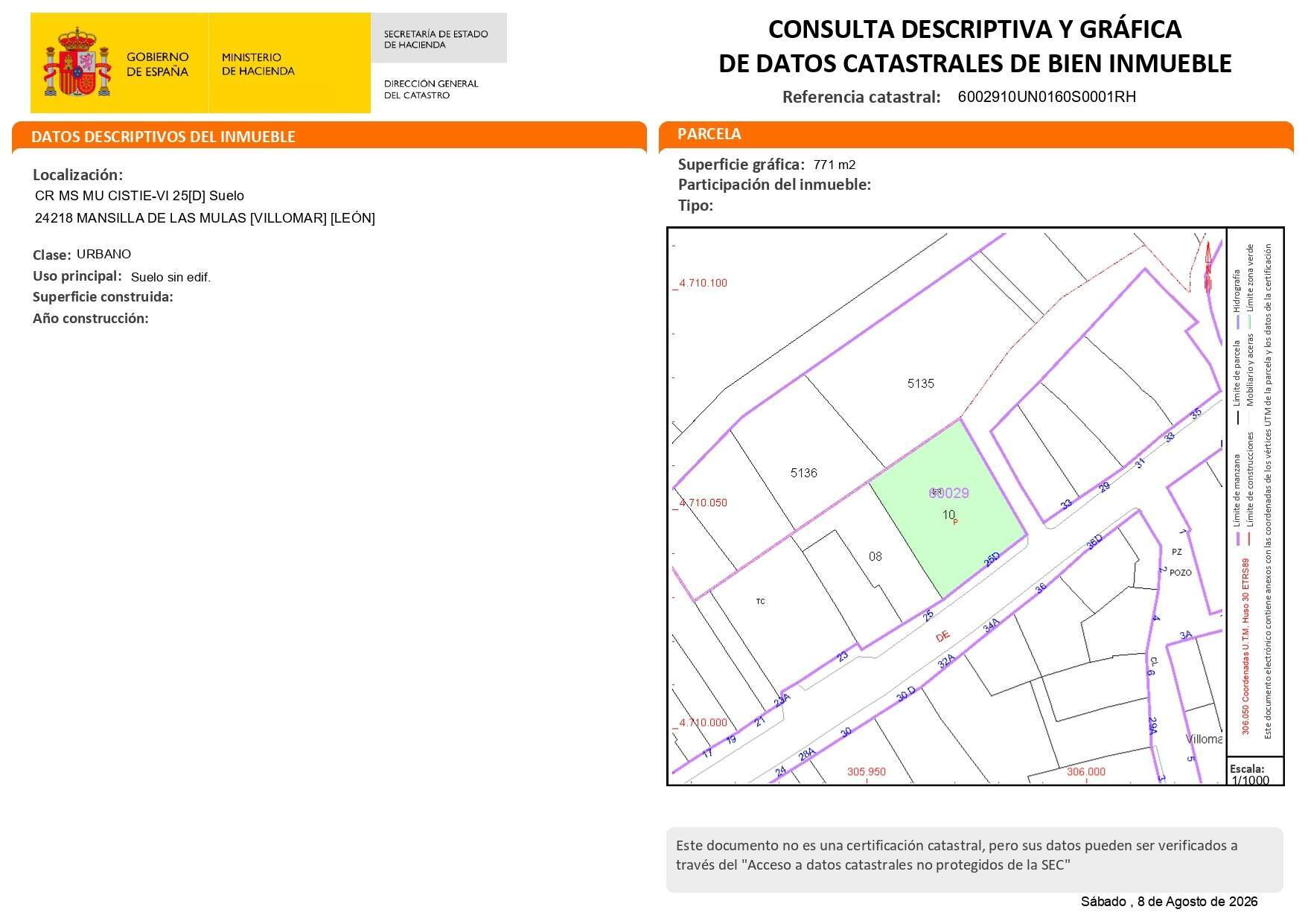 Suelo en venta, Villomar, León