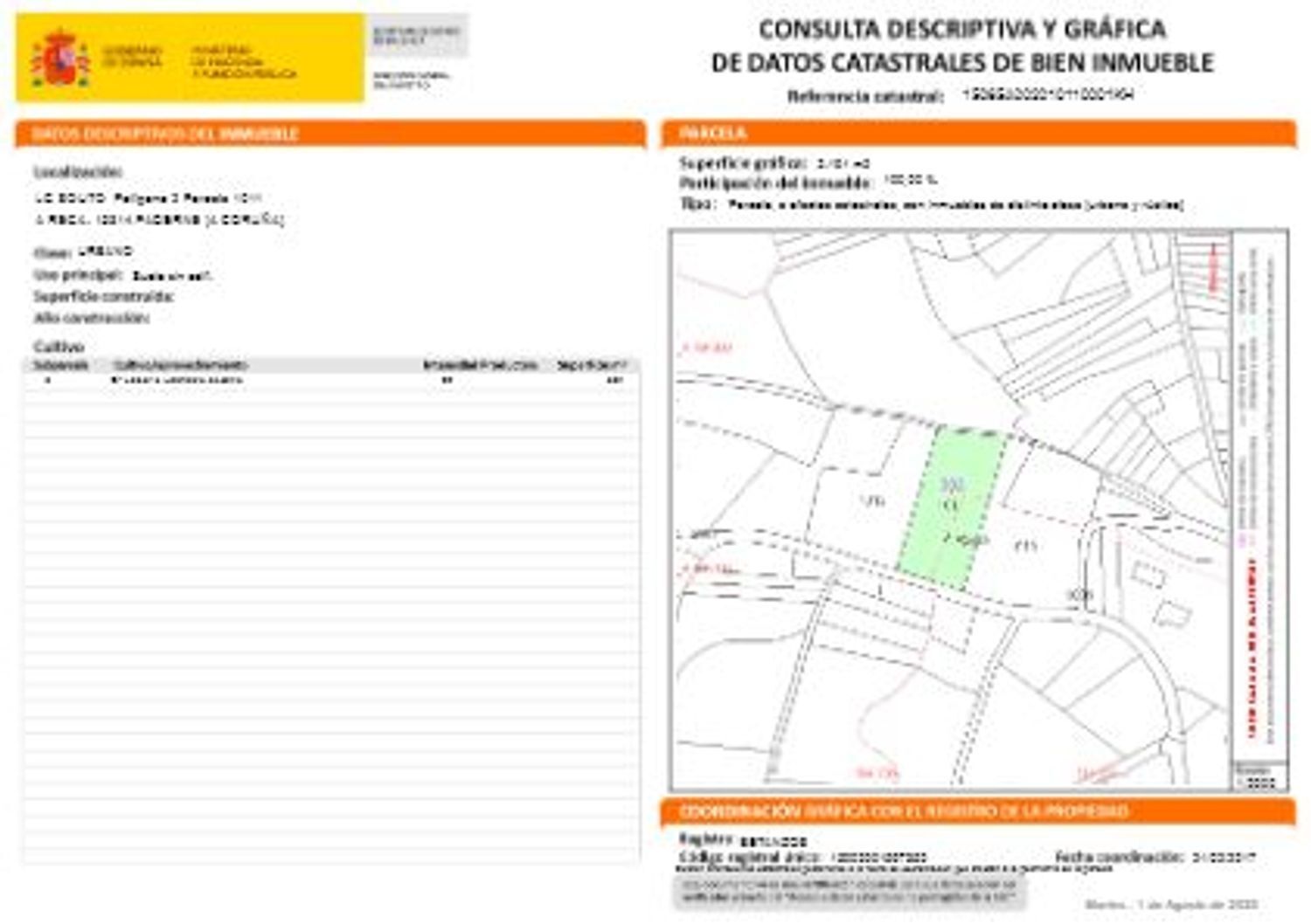Terreno en venta en calle Lg Souto, Poligono 2 Parcela 1011, A Rega, 0,  Paderne, A Coruña 12/12